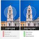 Zeelool Blue Light Blocking Glasses, Acetate Frame Glasses for Women with Clear Lens Anti Eyestrain & UV ZJGA269329 (Champagne)