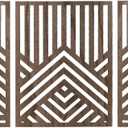 3PCS Wood Mountain Wall Art, Modern Wooden Panel Mountain Wall Decor, Decorative Forest Nature Abstract Line Minimalist Wall Art for Living Room Bedroom Farmhouse, 16.5x 12.5in (Dark brown)