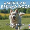 American Eskimo Dog Calendar 2026 Monthly Wall Calender 12 American Eskimo Dogs Gifts For Women Men Month | American Made In The USA