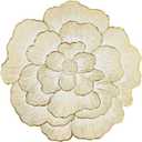 Floral Round Placemats Set of 6 Gold Vinyl Table Mats Heat Resistant Non Slip Place Mats for Dinning Table Setting Christmas Wedding Thanksgiving Party Decoration