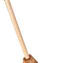 Naturals Toilet Bowl Brush - Natural Coconut Fiber Golf Head & Long Wooden Handle for Effective Cleaning for Bathroom Toilet - Eco-Friendly & Durable - 2 Pack Brushes with 2 Wall Hooks
