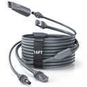 for Starlink Mini Ethernet Cable with Power Cord, 3 in 1 - RJ45 to RJ45 / DC to DC/DC to C, Replacement Waterproof Extension for Starlink Mini Cable Accessories (16.5FT/5M)