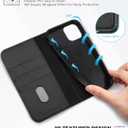 TUCCH Wallet Case for iPhone 12 Pro/iPhone 12 5G, Premium PU Leather Flip Folio Cover with Card Slot, Stand Book Design [Shockproof TPU Interior Case] Compatible with iPhone 12/12 Pro 6.1-inch, Black
