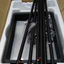 Table Top Sign Holder - Adjustable Floor Standing Sign Holders 8.5 x 11 Tabletop Poster Stand for Display Vertical Horizontal View, Black Signage Display Stands with Iron Base, 6 Pack