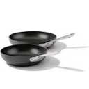 All-Clad HA1 Hard Anodized Non Stick Fry Pan Set 2 Piece, 8, 10 Inch, Induction, Oven Broiler Safe 500F, Pots and Pans Set, Kitchen Frying Pans, Skillets, Premium Cookware, Home, Dishwasher Safe Black