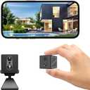 Mini 4K Wireless Camera WIFI Indoor Home Security Camera Outdoor 2.4G/5G WIFI Camera,House WiFi Nanny Cam,Small Home Tiny Cameras with 30-100 Days Standby Battery Life,Night Vision, AI Human Detection (Black)
