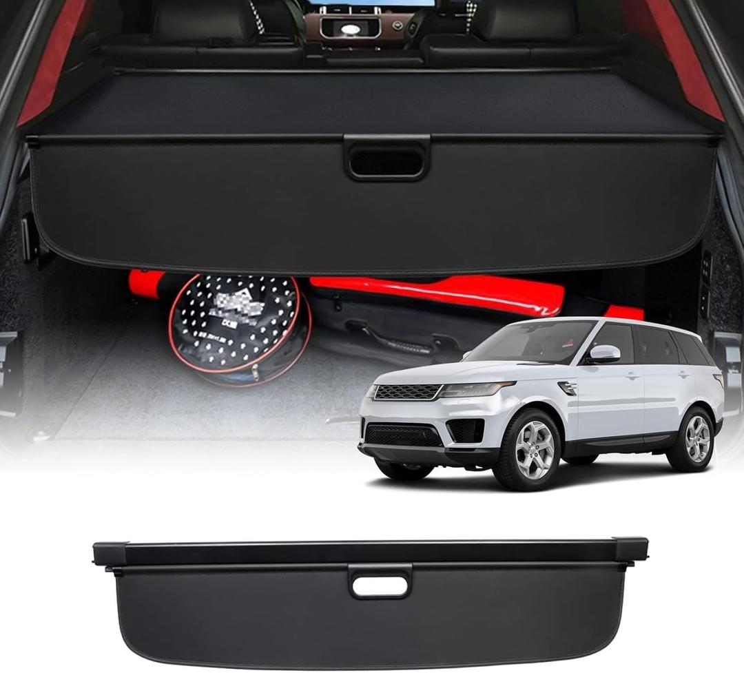 Powerty Cargo Cover for 2014-2019 Land Rover Range Rover Sport Retractable Trunk Cover Trunk Shielding Shade for Range Rover Sport Accessories Cargo Luggage Cover