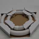 FC8T9/KB 22W and FC12T9/KB 32W Warm White Set, Round Fluorescent 8 inch T9 22 Watts & Circular Light Bulbs 12 inch 32 Watts Pack, Circline Kitchen and Bath Ceiling Fan Bulb, 3000K, G10q Prong