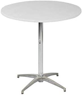 Kwik-Covers 36" Round Fitted Plastic Table Covers, Bundle of 5 (White)