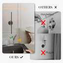 KARTOOSH Battery Operated Wall Sconces, Dimmable Wall Sconces Set of Two, 350Rotate, 3000K LED Black Wireless Wall Light for Living Room, Bedroom,Hallway, 20.4 Inch (2 Pack)