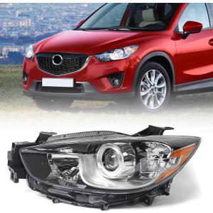 Huray Halogen Headlight Assembly for Mazda CX-5 CX5 2013 2014 2015 2016 LH Front Projector Headlamp OE Factory Replacement for MA2518146 Left Driver Side