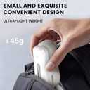 2 x 2 In 1 Mini Bag Sealer with Cutter, Rechargeable Heat Sealer, Portable Snack Bag Sealer for Plastic Bag Food Storage (Pure White)