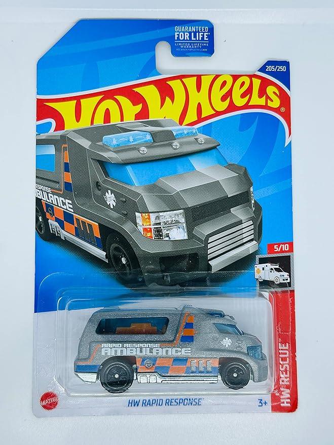 Hot Wheels - HW Rapid Response - Gray - HW Rescue 5/10-205/250 - Ships Bubble Wrapped in a Box