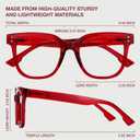 miyya Stylish Reading Glasses for Women, Cheaters Eyeglasses, Oversized Blue Light Readers, Fashion Eye Glasses