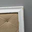 Antique White Linen Fabric Pin Board, 21"27" Message Board Wall Decor, Burlap Bulletin Board Picture Memo Board, Large Cork Boards for Walls with Frame, Vision Board for Farmhouse Home,Office Decor (20.7"1"26.8")