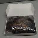 Brown with Caramel Highlights Short Wavy Wig for Women Lace Hairline Bob Style Synthetic Heat Resistant - Natural Appearance for Everyday Hairstyle 14 Inch