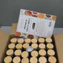 EDELHAUS Square Spice Jars with Bamboo Wooden Lid (Pack of 24) Spice Jars with Shaker Insert and 240 Labels - Bamboo Lid Glass Container for Spice Organisation [4.3 in  1.8 in]