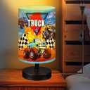 Glooglitter Monster Truck Themed Table Lamp 3 Colors Dimmable Lights 9.72 x 5.12 Inch Monster Truck Themed Night Light Bedside Lamps Decoration for Bedroom Desk Birthday Gifts for Christmas Home Decor