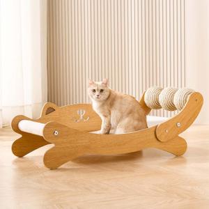 Cat Scratch Pad with Replacement Scratching Felt, Large Cat Scratcher Bed Hammock Lounge for Scratching Pad, Protects Furniture,Kittens Gifts