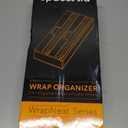 SpaceAid WrapNeat 2 in 1 Wrap Organizer with Cutter and Labels, Plastic Wrap, Aluminum Foil and Wax Bamboo Dispenser for Kitchen Storage Organization Holder for 12" Roll (Natural)