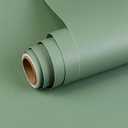 Sage Green Peel and Stick Wallpaper 15.7x 118 Matte Green Self-Adhesive Removable Contact Paper Solid Color Waterproof Vinyl Roll for Cabinets Furniture Renovation Bedroom Wall Covering