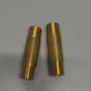 Legines Brass Pipe Fitting Long Nipple 1/2" NPT Male x 1/2" NPT Male, 3" Length (Pack of 2)