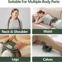 Neck Massager with Heat, 4D Bionic Finger Neck and Shoulder Massager, Hands-Free Cordless Deep Tissue Kneading Massager for Muscle Relaxation, Gifts for Women Men, Green