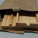 GEHE Detachable Couch Cup Holder, Anti Falling Sofa Arm Tray, Natural Bamboo Sofa Cup Holder More Safe for You Family, Portable Couch Arm Tray Armrest Table for Remote, Snacks, Phone, Drinks (17.3" x 13.3" x 2.2")