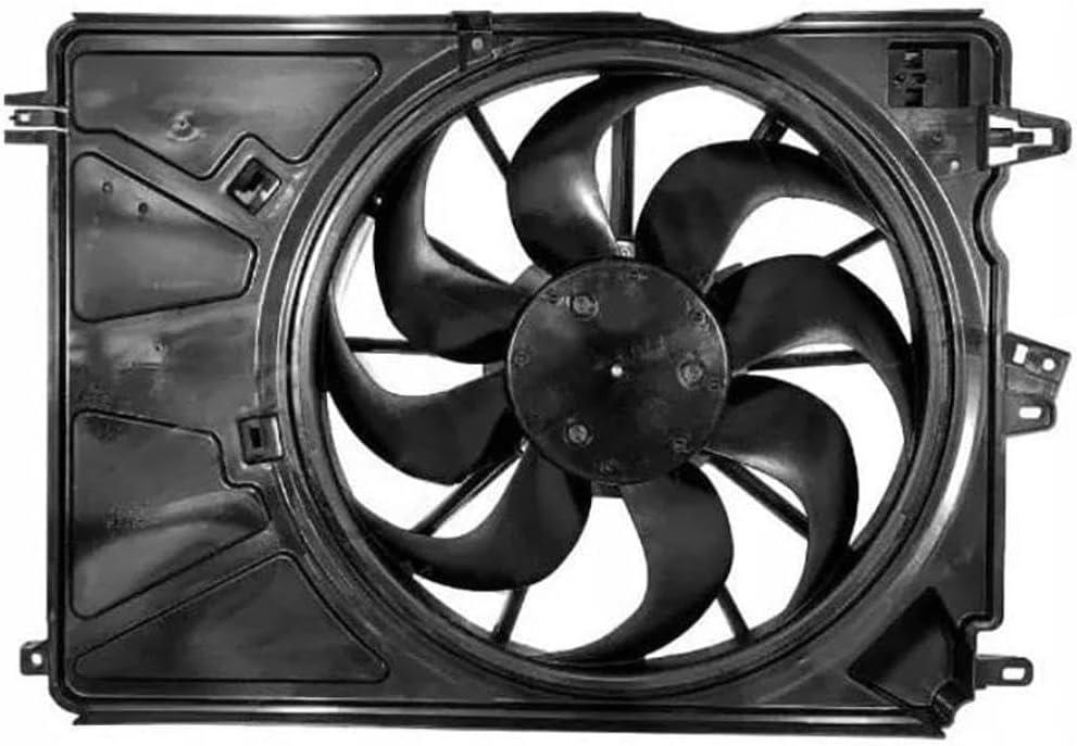 Electric Radiator Cooling Fan for Renegade 500X 1.3T 2017- Electric Cooling Radiator Fan Assembly 58486673 52109765 58486674 68552370AA 52157307 Car Radiator Fan