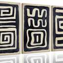 3Pcs Black Beige Abstract Canvas Wall Art Minimalist Geometric Lines Calligraphy Wall Decor Pictures Modern Creativity Posters Prints for Living Room Bedroom Paintings Artwork Home Decoration