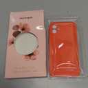 DEENAKIN Magnetic for iPhone 12 Case Silicone with Screen Protector - [Compatible with MagSafe] - Camera Protection - Slim Fit Protective Phone Cover 6.1" for Women Girls -Coral