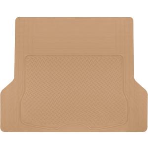 BDK Heavy Duty Rubber Cargo Mat Liner - All-Weather Trunk Protection, Trim-to-Fit Design for Cars, SUVs, Vans & Trucks - Non-Slip, Waterproof, Durable Cargo Floor Liner - 46" x 56.75" x 0.25" - Beige