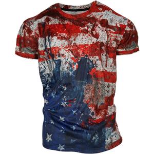 Oiefeen American Flag Shirt Patriotic Shirt USA Flag Tee,4th of July Shirts Independence Day Short Sleeve for Men (XXXL)