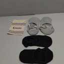 Ozaiic Pilates Socks for Women Non Slip Grip, Yoga Socks with Grippers for Barre, Hospital, Ballet, Dance, Barefoot Workout (One Size, 2p- Black/Gray)