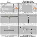 peafowl 10 inch Shower Squeegee Stainless Steel Bath Squeegee for Shower Glass Doors Bathroom Windows Kitchen Mirror and Car Glass with Hooks Holder (10 inch, Silver)