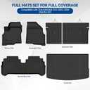 Custom Fit Floor Mats for Chevrolet Bolt EUV 2022-2024(Not for EV), All Weather TPE Floor Liners with Trunk Mat & Backrest Protectors, Odorless Full Set Interior Accessories
