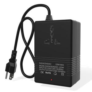 120Watts, Voltage Converter 110v to 220v, 110 to 220 Voltage Converter, Transformador de 110 a 220, Step up Transformer 110v to 220v, Applicable to Appliances with a Power of 120 Watts or Less