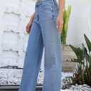 ETTELO Womens Jeans High Waisted Straight Leg Loose Stretchy Lightweight Tummy Control Trendy Jeans for Women 2025 (Blue)