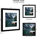 16x16 Frame Set of 2, Black Wood Style for 12 x 12 Mat, 16x16 in