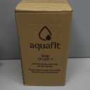 AQUAFIT 1 Gallon Water Bottle with Time Marker - Straw & Chug Lid - BPA Free Gym Water Bottle with Straw - Big Gallon Jug (Gray, 128 oz - 2 Lids)