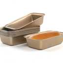 Bread Loaf Pan,10 Pack Nonstick Loaf Baking Pan 9.5 x 5 Inch Loaf Pan Homemade Bread Pan,long-lasting Baking Tin for Homemade Bread, Brownies & Pound Cakes - Kitchen Essential, Easy Release (Gold)