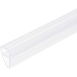 uxcell Shower Door Side Seal, U-Type Shower Door Sweep for 1/4" Glass 130" Long Silicone Frameless Glass Door Seal Strip, Stop Shower Leaks, Clear