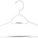 Set of 5 Deluxe Non Slip Hangers by Neatfreak! - Space Saving Hangers for Clothes, Pants, Jackets and Shirt 5 Pack,White/Grey