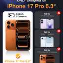 Diaclara Magnetic Designed for iPhone 17 Pro Case 6.3'' [Full Camera Protection] Full Body Bumper,[Compatible with MagSafe] Military Drop Proof Phone Case w/Built-in Screen Protector,Orange
