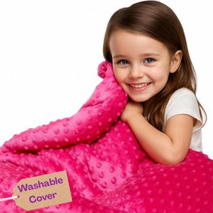 hazli Super-Soft Kids Weighted Blanket 7 Pounds - Weighted Blanket for Kids - Easy to Clean, Washable Minky Cover - 41x60 Inches 7lbs Child - Small Heavy Blanket for Girls and Boys
