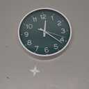 Roymnie Wall Clock, Silent Wall Clocks Battery Operated 8 Inch-Modern Non Ticking Analog Clock Decorative for Kitchen Office Bathroom Bedroom(Deep Green)