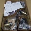 Tree Floor Lamp for Living Room, Industrial 3-Light Standing Lamp with 3 LED Bulbs, Adjustable Rotation Heads, Standing Tall Pole Lamp Farmhouse Rustic Reading Lamps for Bedroom Office (Black Gold)