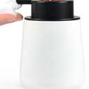 Bosilunlife Foam Soap Dispenser - 12Oz Matte White Ceramic Foaming Hand Soap Dispenser for Bathroom Refillable Liquid Kitchen Dish Hand Wash Dispenser Modern