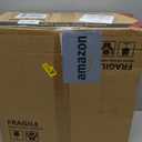 18" Black Caged Ceiling Fan with Lights, Bladeless Industrial Ceiling Fan with Remote, 6 Speeds, Farmhouse Ceiling Fan Light Fixture for Kitchen, Bedroom(Bulbs Not Included)