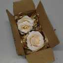 Beige Rose Wrist Flower Corsage & Boutonniere Set for Wedding Bride Bridesmaid Groom Groomsmen Parents Suit Lapel Pin Button Hole Flower for Prom Homecoming, Tea Party, Formal Dinner